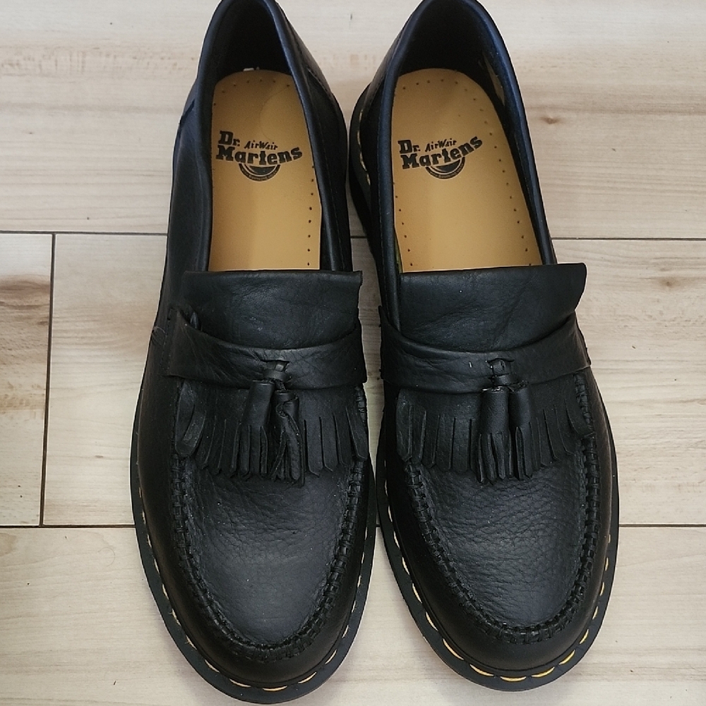 Dr. Martens Black Leather Tassel Loafers